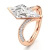 Thumbnail Image 4 of J'Lure Kite Step-Cut Lab-Grown Diamond Bypass Engagement Ring 3-1/5 ct tw 18K Rose Gold