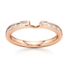 Thumbnail Image 1 of J'Lure Baguette-Cut Lab-Grown Diamond Contour Wedding Band 3/8 ct tw 18K Rose Gold