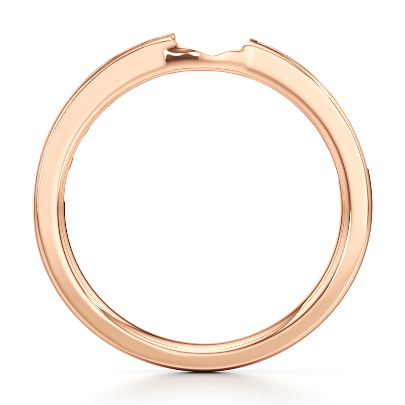 Main Image 2 of J'Lure Baguette-Cut Lab-Grown Diamond Contour Wedding Band 3/8 ct tw 18K Rose Gold