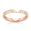 Thumbnail Image 1 of J'Lure Baguette-Cut Lab-Grown Diamond Contour Wedding Band 3/8 ct tw 18K Rose Gold