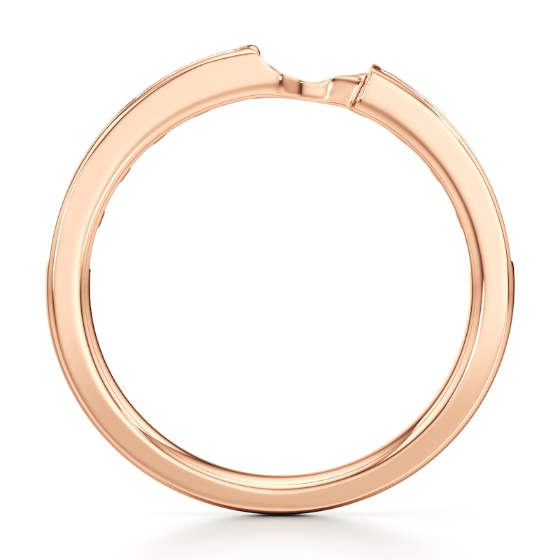 Main Image 2 of J'Lure Baguette-Cut Lab-Grown Diamond Contour Wedding Band 3/8 ct tw 18K Rose Gold