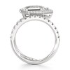 Thumbnail Image 2 of J'Lure Hexagon Portrait-Cut Lab-Grown Diamond Spiral Engagement Ring 3-3/4 ct tw 18K White Gold