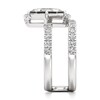 Thumbnail Image 3 of J'Lure Hexagon Portrait-Cut Lab-Grown Diamond Spiral Engagement Ring 3-3/4 ct tw 18K White Gold