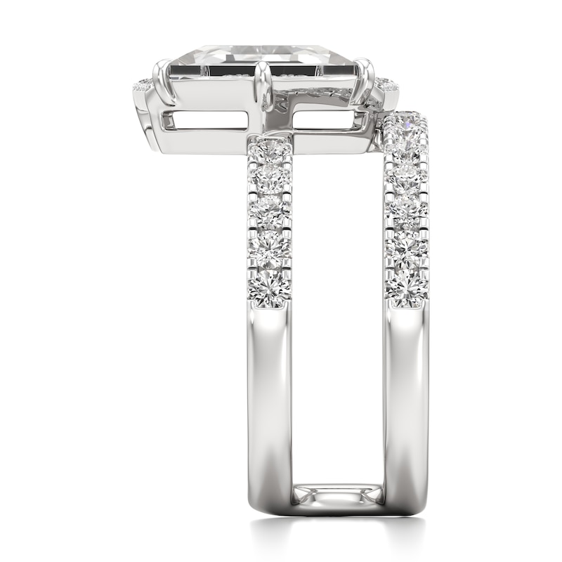 Main Image 3 of J'Lure Hexagon Portrait-Cut Lab-Grown Diamond Spiral Engagement Ring 3-3/4 ct tw 18K White Gold