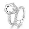 Thumbnail Image 4 of J'Lure Hexagon Portrait-Cut Lab-Grown Diamond Spiral Engagement Ring 3-3/4 ct tw 18K White Gold