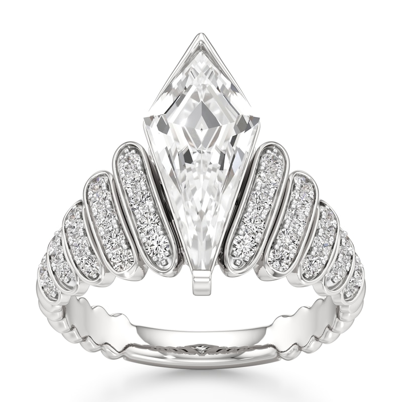 Main Image 1 of J'Lure Kite Step-Cut Lab-Grown Diamond Engagement Ring 2-3/8 ct tw 18K White Gold