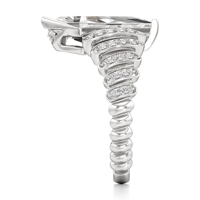 Main Image 3 of J'Lure Kite Step-Cut Lab-Grown Diamond Engagement Ring 2-3/8 ct tw 18K White Gold
