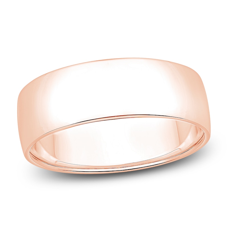 Main Image 1 of Men's Comfort-Fit Wedding Band 10K Rose Gold 7mm