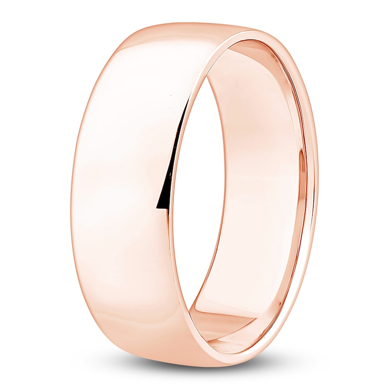 Main Image 2 of Men's Comfort-Fit Wedding Band 10K Rose Gold 7mm
