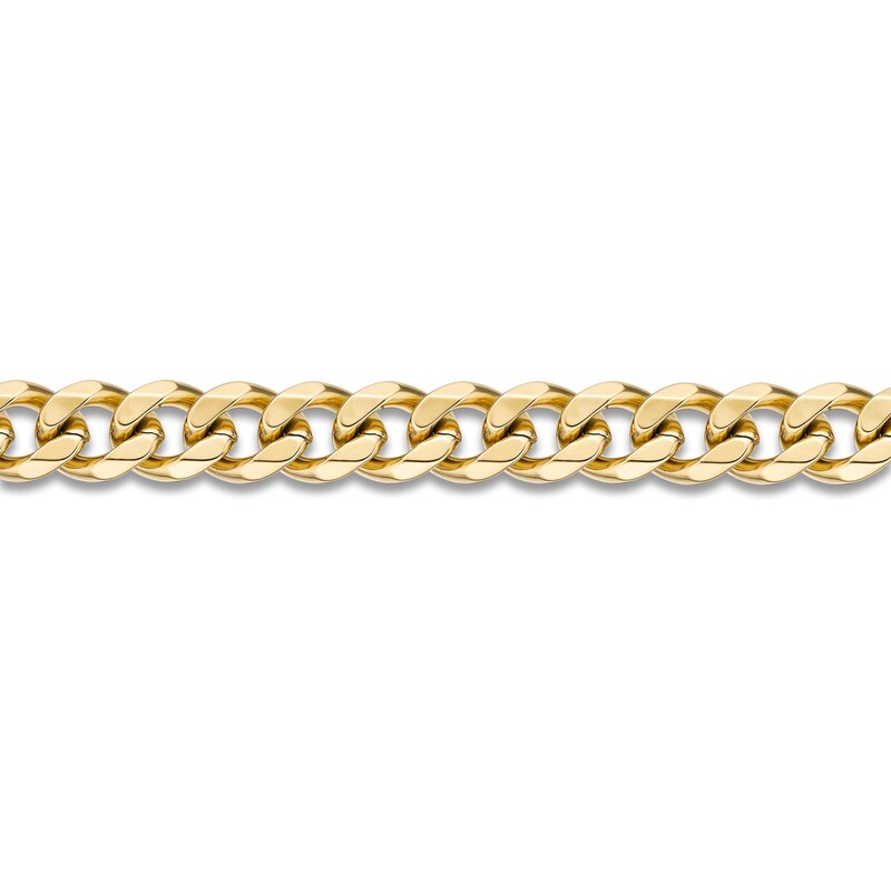 Curb Chain Necklace & Bracelet Gift Set Yellow Ion-Plated Stainless Steel
