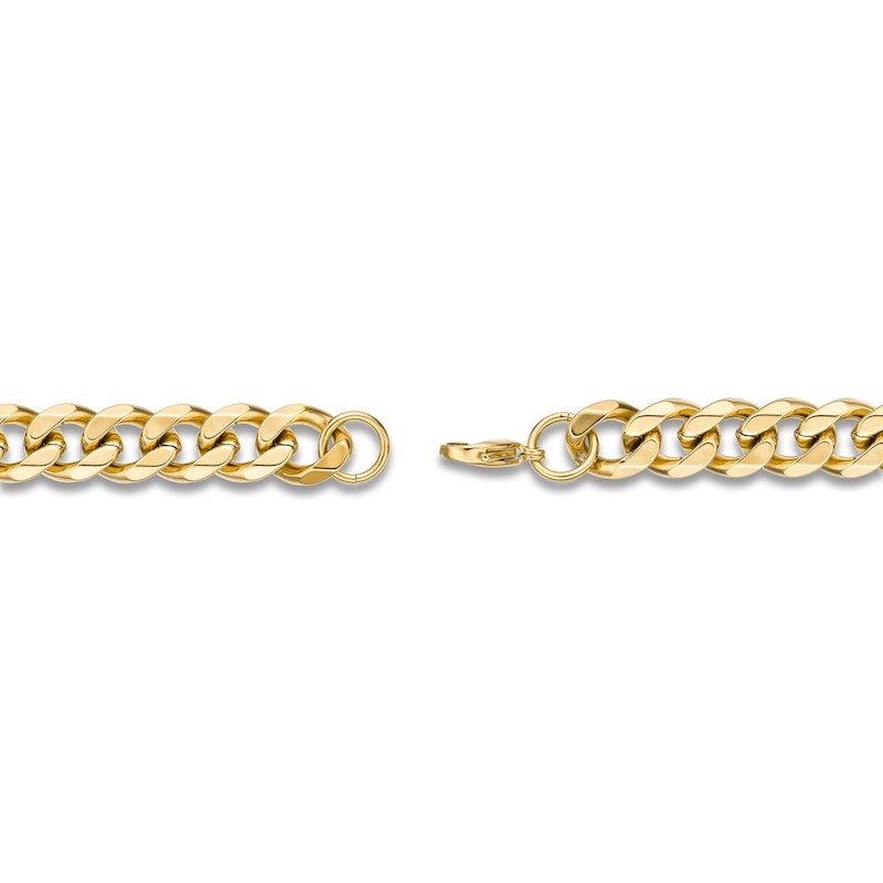 Main Image 3 of Curb Chain Necklace & Bracelet Gift Set Yellow Ion-Plated Stainless Steel