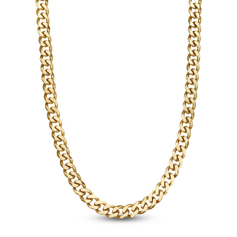 Curb Chain Necklace & Bracelet Gift Set Yellow Ion-Plated Stainless Steel
