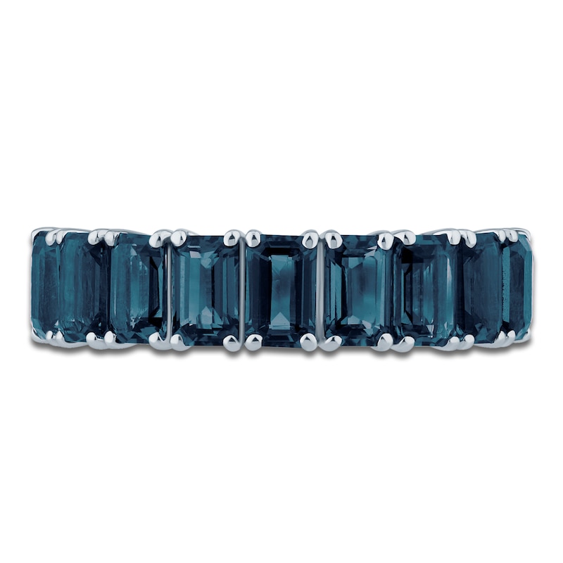 Main Image 3 of Pnina Tornai Octagon-Cut London Blue Topaz Anniversary Ring 14K White Gold