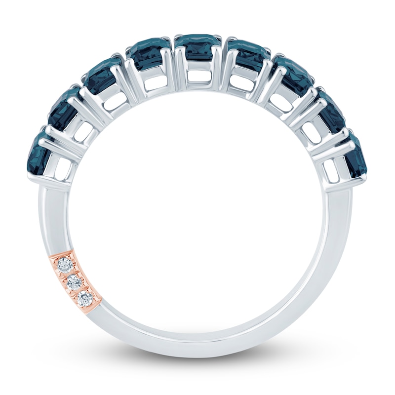 Main Image 4 of Pnina Tornai Octagon-Cut London Blue Topaz Anniversary Ring 14K White Gold