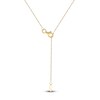 Thumbnail Image 6 of Pear-Shaped Natural Emerald Pendant Necklace 1/6 ct tw 14K Yellow Gold