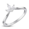 Thumbnail Image 2 of ArtCarved Marquise-Cut Diamond Three-Stone Contour Anniversary Ring 1/5 ct tw 14K White Gold