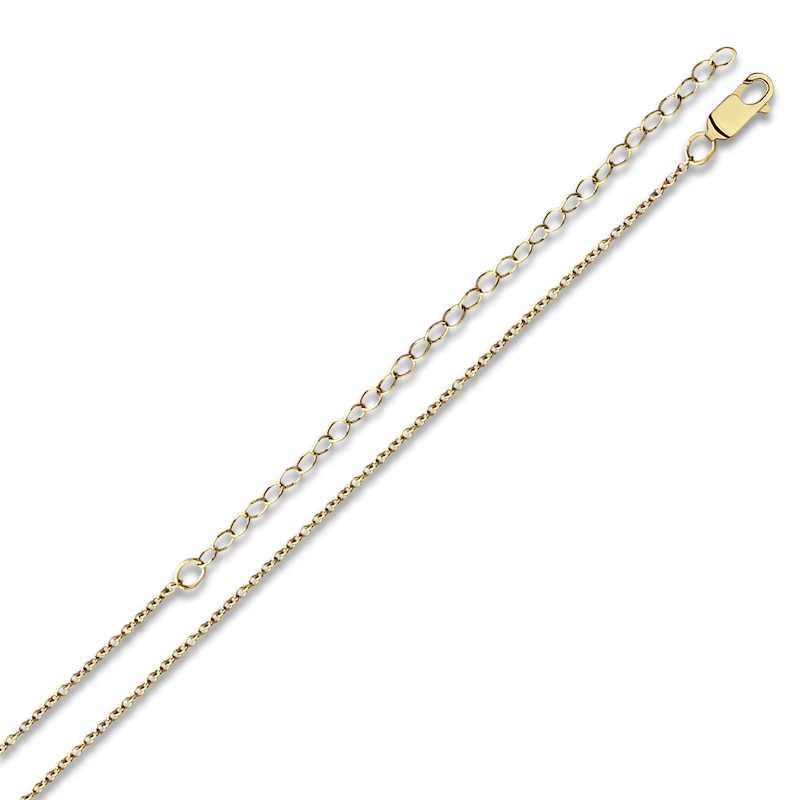 Main Image 3 of Engravable Name Bar Necklace with Heart Cutout 10K Yellow Gold 18"
