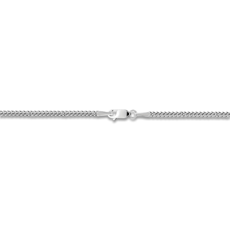 Main Image 3 of Men's Name & Initial Dog Tag Necklace Sterling Silver 22"