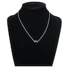 Thumbnail Image 3 of Pear-Shaped Natural Blue Sapphire & Diamond Accent Bezel-Set Necklace 14K White Gold 17"