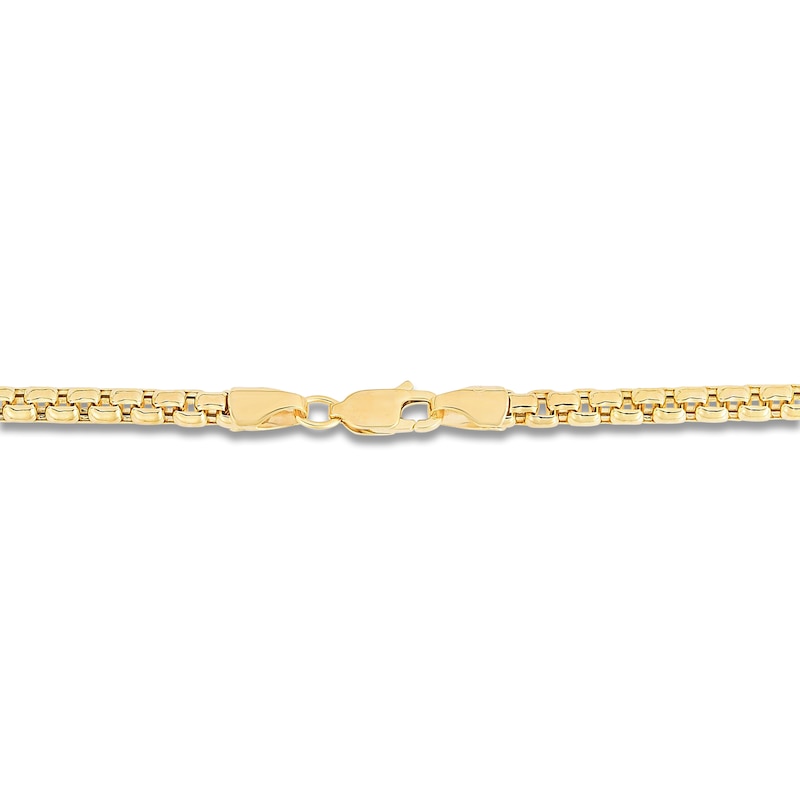 Main Image 2 of Box Chain Necklace 3.4mm Hollow 14K Yellow Gold 22"