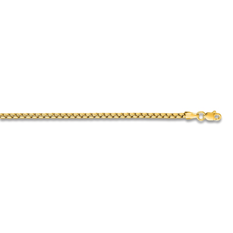 Main Image 3 of Box Chain Necklace 3.4mm Hollow 14K Yellow Gold 22"