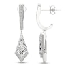Thumbnail Image 1 of J'Lure Kite Step-Cut Lab-Grown Diamond Dangle Earrings 2-1/5 ct tw 14K White Gold