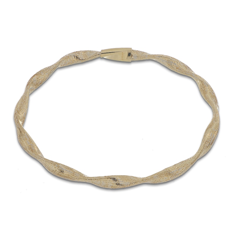 Main Image 4 of Italia D'Oro Twisted Stretch Bracelet 14K Yellow Gold