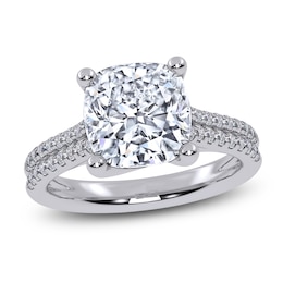 Cushion-Cut Lab-Grown Diamond Engagement Ring 3-1/4 ct tw 14K White Gold