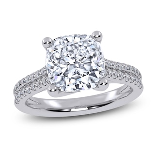 Cushion-Cut Lab-Grown Diamond Engagement Ring 3-1/4 ct tw 14K White Gold