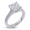 Thumbnail Image 2 of Cushion-Cut Lab-Grown Diamond Engagement Ring 3-1/4 ct tw 14K White Gold