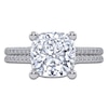 Thumbnail Image 3 of Cushion-Cut Lab-Grown Diamond Engagement Ring 3-1/4 ct tw 14K White Gold