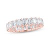 Thumbnail Image 1 of Emerald-Cut Lab-Grown Diamond Eternity Band 3-5/8 - 4-5/8 ct tw 14K Rose Gold