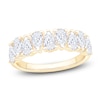 Thumbnail Image 1 of Pear-Shaped Lab-Grown Diamond Alternating Anniversary Ring 2 ct tw 14K Yellow Gold