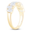 Thumbnail Image 2 of Pear-Shaped Lab-Grown Diamond Alternating Anniversary Ring 2 ct tw 14K Yellow Gold