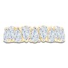 Thumbnail Image 3 of Pear-Shaped Lab-Grown Diamond Alternating Anniversary Ring 2 ct tw 14K Yellow Gold