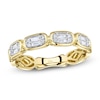Thumbnail Image 1 of Shy Creation Baguette & Round-Cut Multi-Diamond Ring 1/5 ct tw 14K Yellow Gold SC55027009RD