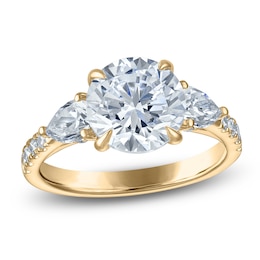 Vera Wang VOW Round-Cut Lab-Grown Diamond Engagement Ring 3-1/2 ct tw 14K Yellow Gold