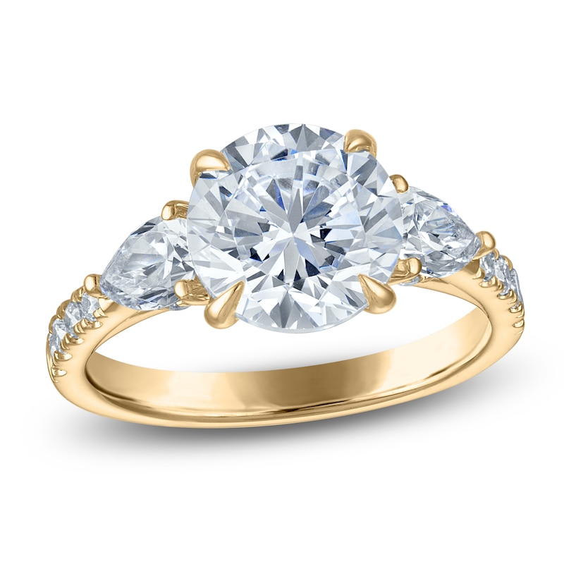 Main Image 1 of Vera Wang VOW Round-Cut Lab-Grown Diamond Engagement Ring 3-1/2 ct tw 14K Yellow Gold