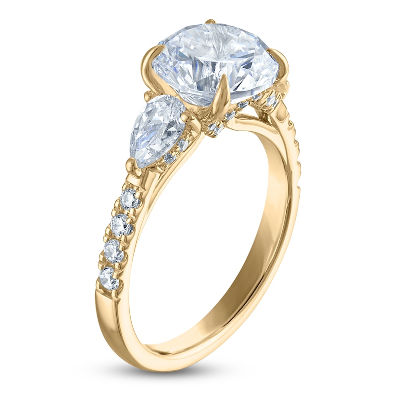 Main Image 2 of Vera Wang VOW Round-Cut Lab-Grown Diamond Engagement Ring 3-1/2 ct tw 14K Yellow Gold