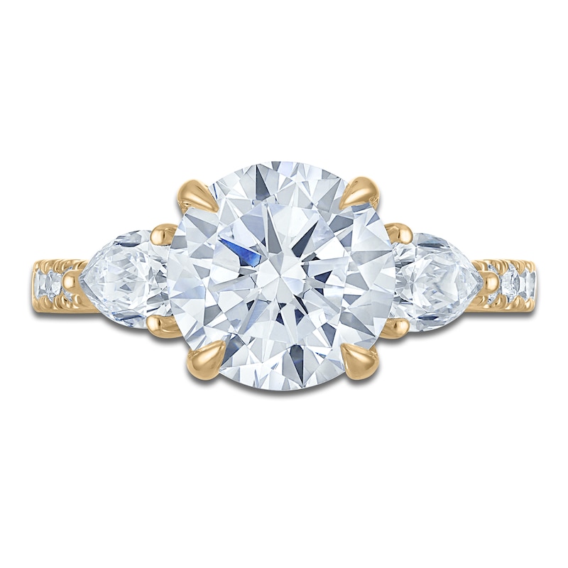 Main Image 3 of Vera Wang VOW Round-Cut Lab-Grown Diamond Engagement Ring 3-1/2 ct tw 14K Yellow Gold