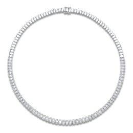 Shy Creation Baguette & Round-Cut Multi-Diamond Necklace 2-7/8 ct tw 14K White Gold SC55028121Z17