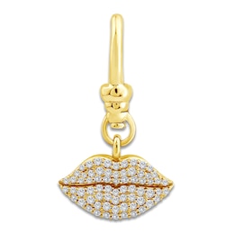 Charm'd by Lulu Frost Diamond Lips Charm 1/5 ct tw 10K Yellow Gold