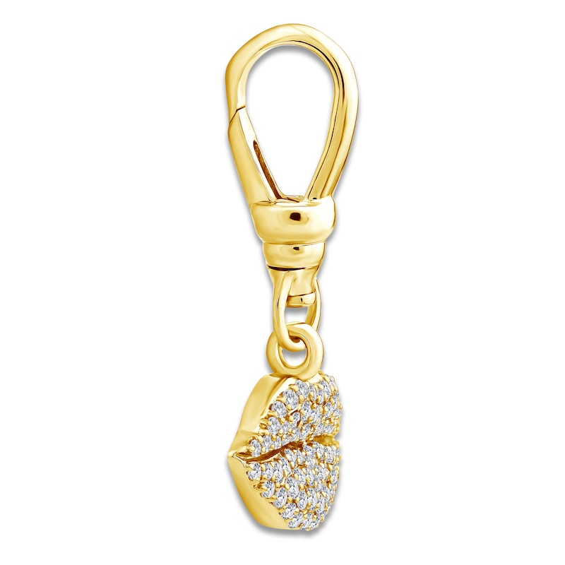 Main Image 2 of Charm'd by Lulu Frost Diamond Lips Charm 1/5 ct tw 10K Yellow Gold