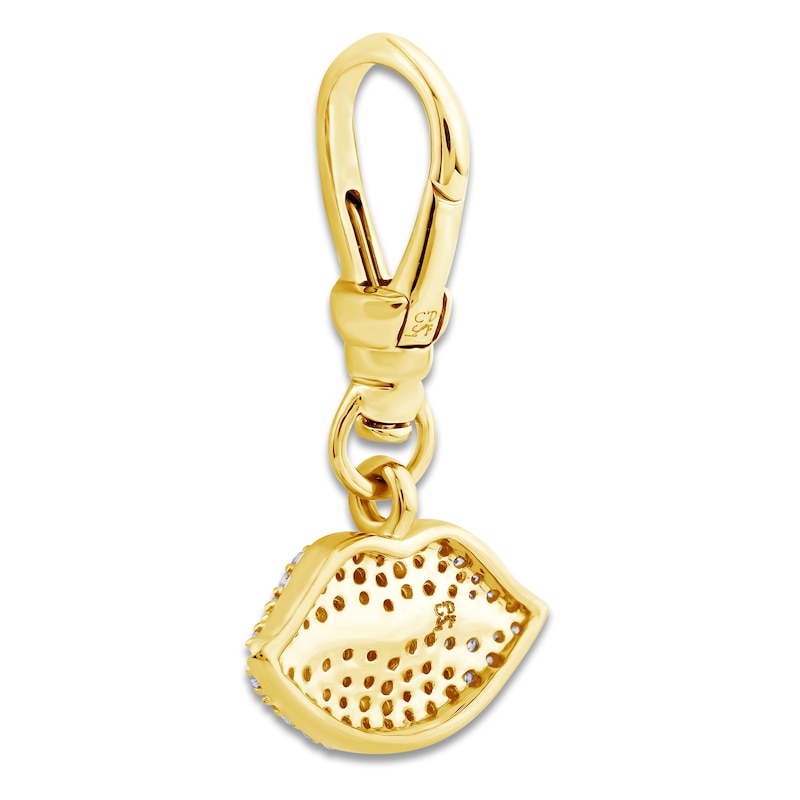 Main Image 3 of Charm'd by Lulu Frost Diamond Lips Charm 1/5 ct tw 10K Yellow Gold