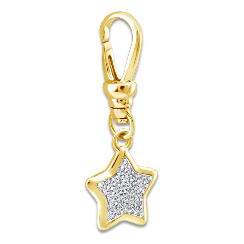 Main Image 2 of Charm'd by Lulu Frost Diamond Star Charm 1/10 ct tw 10K Yellow Gold