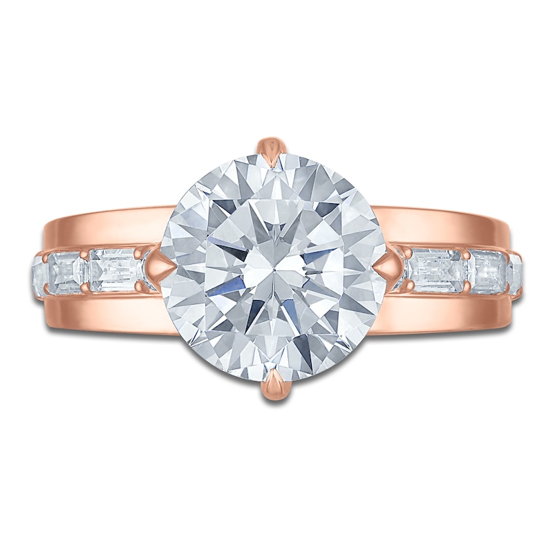 Main Image 3 of Vera Wang VOW Round-Cut Lab-Grown Diamond Engagement Ring 3-1/2 ct tw 14K Rose Gold