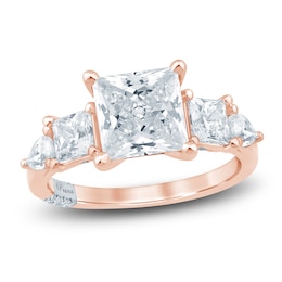 Pnina Tornai Princess-Cut & Pear-Shaped Lab-Grown Diamond Five-Stone Engagement Ring 3-7/8 ct tw 14K Rose Gold