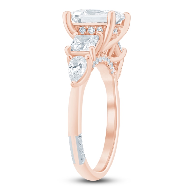 Main Image 2 of Pnina Tornai Princess-Cut & Pear-Shaped Lab-Grown Diamond Five-Stone Engagement Ring 3-7/8 ct tw 14K Rose Gold