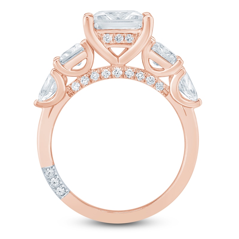 Main Image 4 of Pnina Tornai Princess-Cut & Pear-Shaped Lab-Grown Diamond Five-Stone Engagement Ring 3-7/8 ct tw 14K Rose Gold