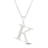 Thumbnail Image 1 of Diamond Initial K Necklace 1/20 ct tw 10K White Gold 18"